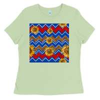 Matcha 4th of july sunflower seamless  pattern Ladies Tee - BundleAndBundleShop
