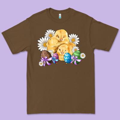 Chicks Eggs Daisy Easter Premium Tee Designed By Artiststas