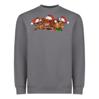 Storm christmas red angus cows Heavyweight Sweatshirt - LillyAllenDesigns