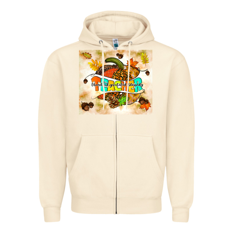 Fall Teacher Pumpkin Zipper Hoodie by TumblerDesignByShophia | Teevron
