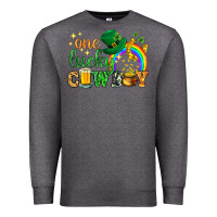 Charcoal Heather One lucky cowboy St. Patricks day Premium Sweatshirt - HowdyJamesFarm