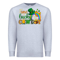 Heather Grey One lucky cowboy St. Patricks day Premium Sweatshirt - HowdyJamesFarm