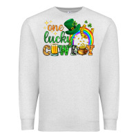 Oatmeal Heather One lucky cowboy St. Patricks day Premium Sweatshirt - HowdyJamesFarm