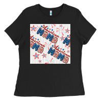 Black american mama seamless pattern Ladies Tee - BundleAndBundleShop