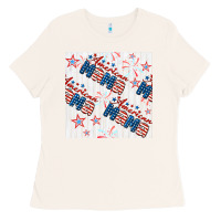 Bone american mama seamless pattern Ladies Tee - BundleAndBundleShop