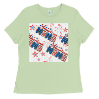 Matcha american mama seamless pattern Ladies Tee - BundleAndBundleShop