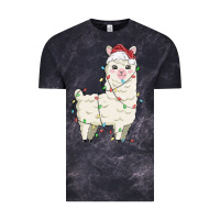 Cloud Black christmas llama Vintage Tee - MaliasSmallBusiness