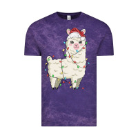 Cloud Purple christmas llama Vintage Tee - MaliasSmallBusiness