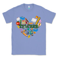Colony Blue teacher heart Classic Tee - NancyCooperArtShop