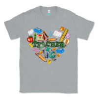 Heather Grey teacher heart Classic Tee - NancyCooperArtShop