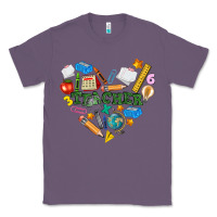 Lavender teacher heart Classic Tee - NancyCooperArtShop