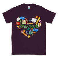 Plum teacher heart Classic Tee - NancyCooperArtShop