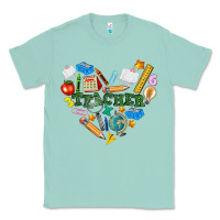 Seafoam teacher heart Classic Tee - NancyCooperArtShop