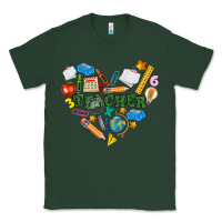 Sports Green teacher heart Classic Tee - NancyCooperArtShop