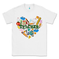White teacher heart Classic Tee - NancyCooperArtShop