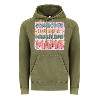 Vintage Olive somebody's loud mouth wrestling mama Vintage Hoodie - MaliasSmallBusiness