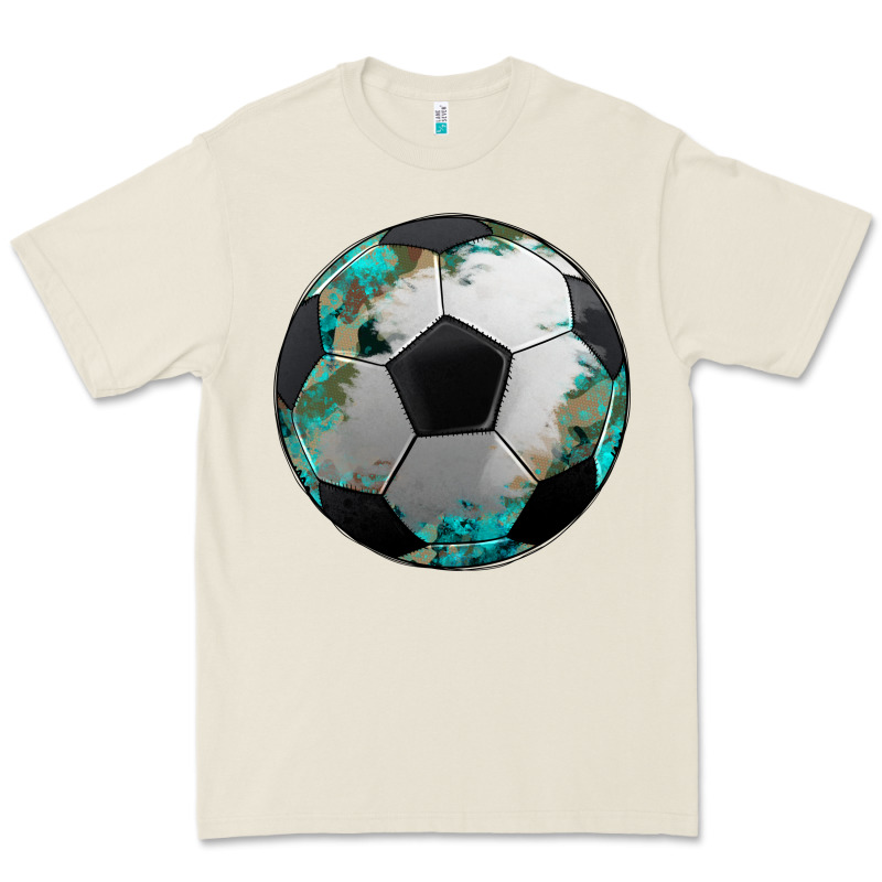 Western Sport Soccer Camouflage Turquoise Pattern Premium Tee by Artiststas | Teevron