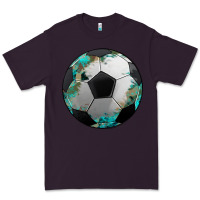 Plum western sport soccer camouflage turquoise pattern Premium Tee - Artiststas