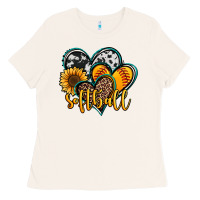 Bone softball hearts Ladies Tee - Jasminsmagicworld