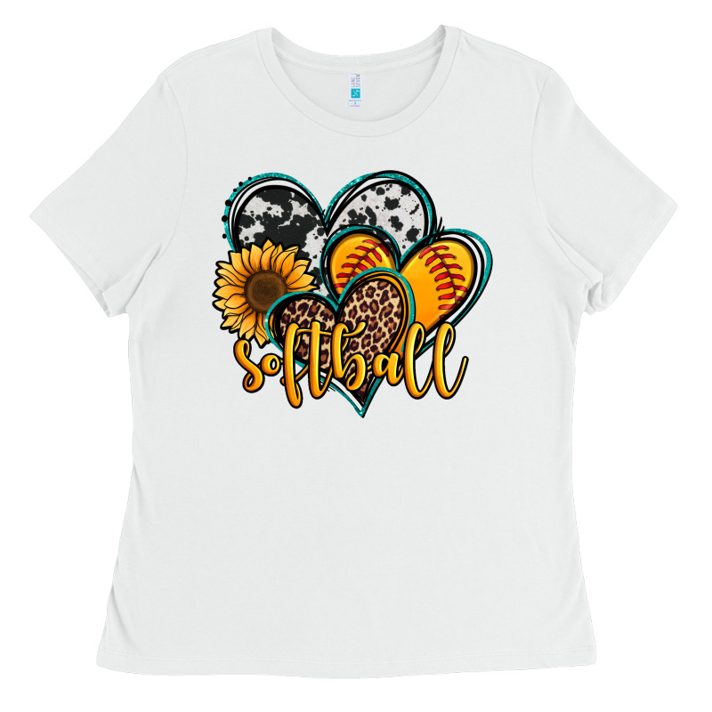 Softball Hearts Ladies Tee by Jasminsmagicworld | Teevron