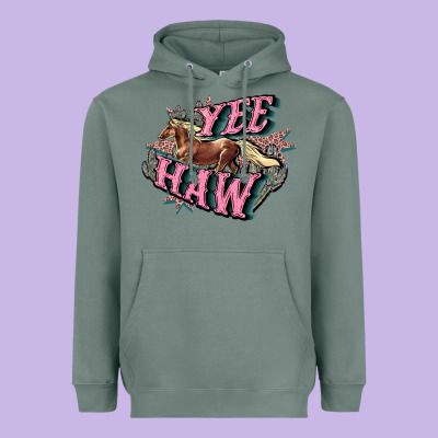 Yee Haw Heavyweight Hoodie Designed By Howdyjamesfarm