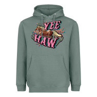 Sage Yee haw Heavyweight Hoodie - HowdyJamesFarm