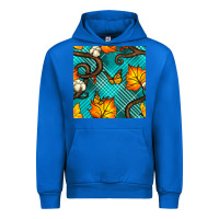 Cobalt autumn leaves seamless pattern Urban Hoodie - BundleAndBundleShop