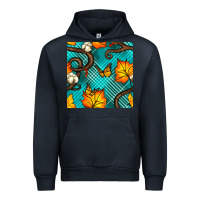 Navy autumn leaves seamless pattern Urban Hoodie - BundleAndBundleShop