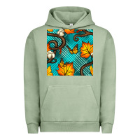Pigment Oil Green autumn leaves seamless pattern Urban Hoodie - BundleAndBundleShop