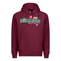 Burgundy teacher mom Premium Hoodie - CowGirlArtShop