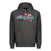 Charcoal Heather teacher mom Premium Hoodie - CowGirlArtShop