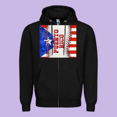 Baseball Puerto Rico Tumbler Tbs Zipper Hoodie Designed By Tumblerdesignbyshophia