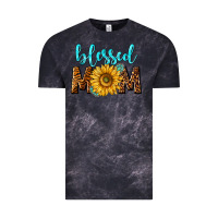 Cloud Black blessed mom with sunflower Vintage Tee - NancyCooperArtShop