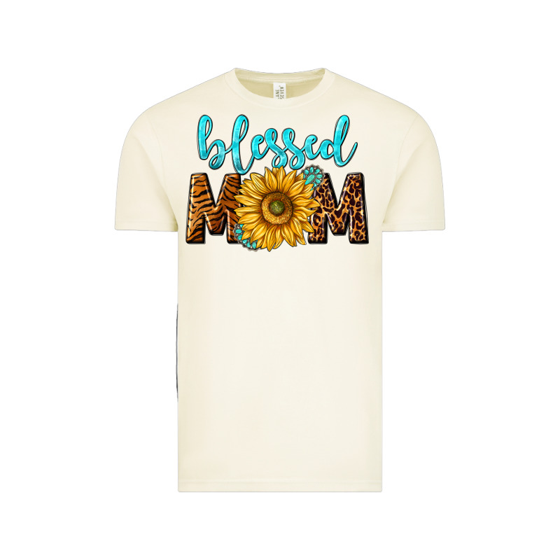 Blessed Mom With Sunflower Vintage Tee by NancyCooperArtShop | Teevron