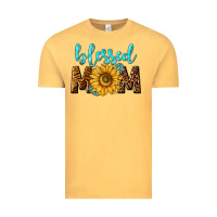 Vintage Mustard blessed mom with sunflower Vintage Tee - NancyCooperArtShop