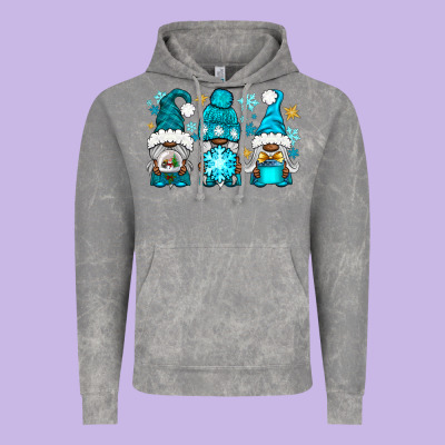 Winter Afro Gnomies Vintage Hoodie Designed By Nancycooperartshop