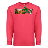 Cardinal Lucky with beer St. Patricks day Premium Sweatshirt - HowdyJamesFarm