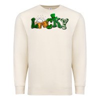 Sandshell Lucky with beer St. Patricks day Premium Sweatshirt - HowdyJamesFarm