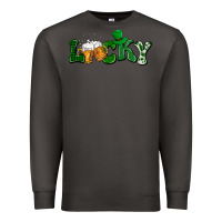 Smoke Lucky with beer St. Patricks day Premium Sweatshirt - HowdyJamesFarm