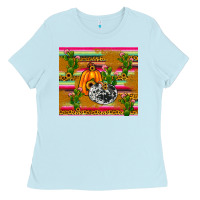Baby Blue pumpkin Ladies Tee - JahusDesignShop