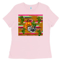 Bubblegum Pink pumpkin Ladies Tee - JahusDesignShop