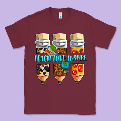 Teach Love Inspire Classic Tee Designed By Nancycooperartshop