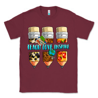 Burgundy teach love inspire Classic Tee - NancyCooperArtShop