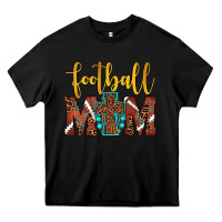 Black football mom Heavy Core Tee - JahusDesignShop