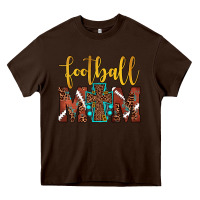 Chocolate Brown football mom Heavy Core Tee - JahusDesignShop