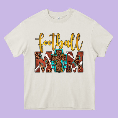 Football Mom Heavy Core Tee Designed By Jahusdesignshop