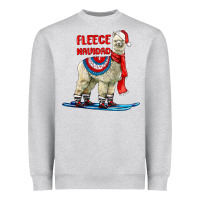 Heather Grey Fleece Navidad Alpaca Heavyweight Sweatshirt - LillyAllenDesigns