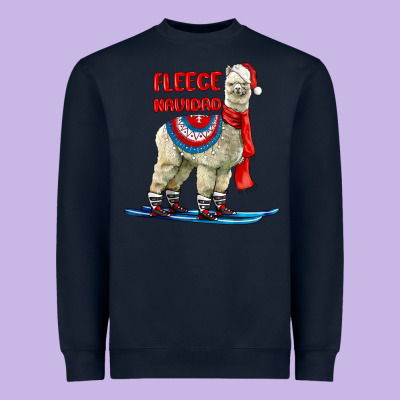 Fleece Navidad Alpaca Heavyweight Sweatshirt Designed By Lillyallendesigns