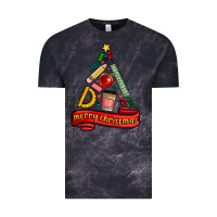 Cloud Black teacher tools christmas tree Vintage Tee - MaliasSmallBusiness