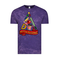 Cloud Purple teacher tools christmas tree Vintage Tee - MaliasSmallBusiness